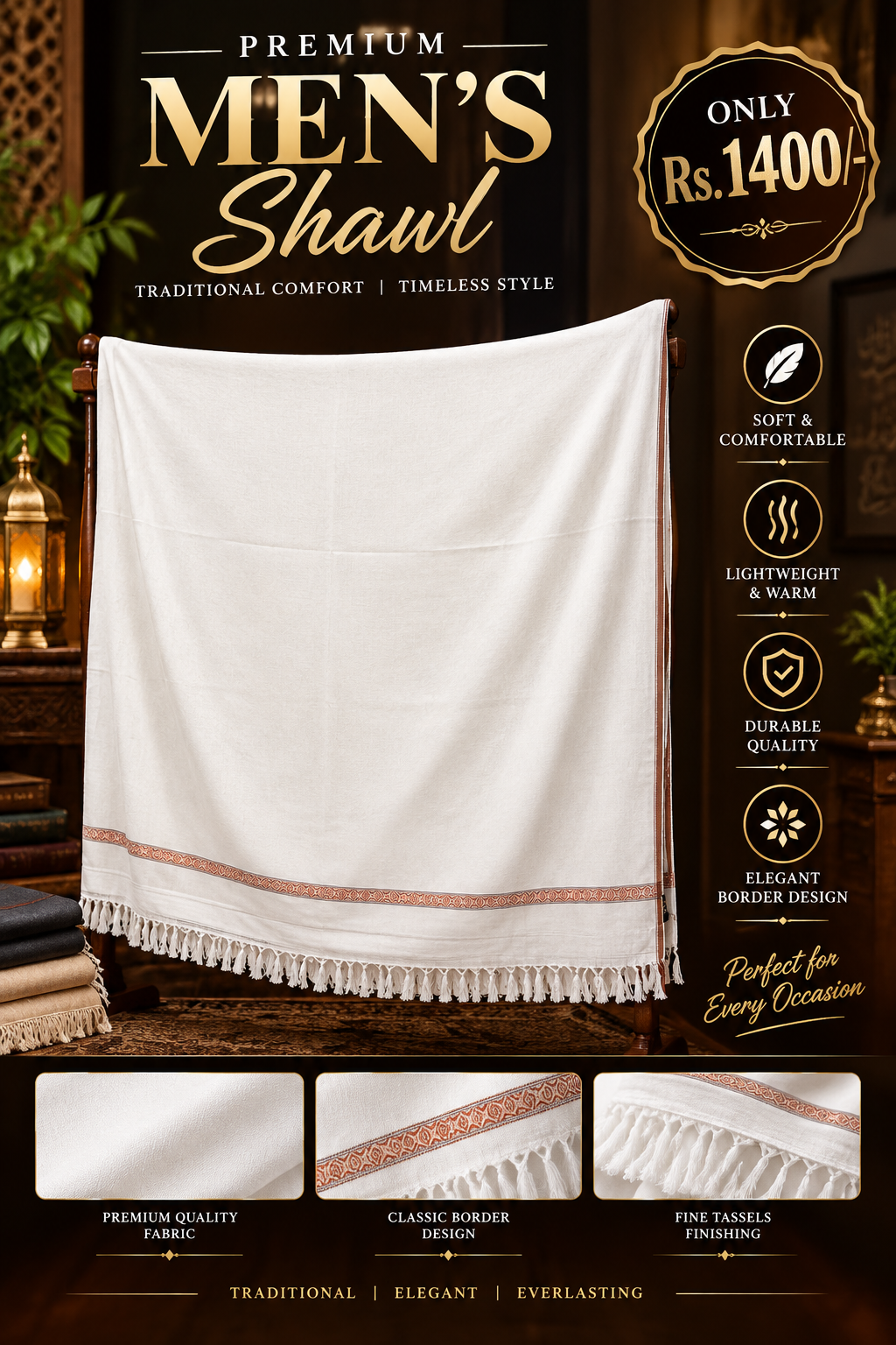 Mens Shawl 1400+200 DC
