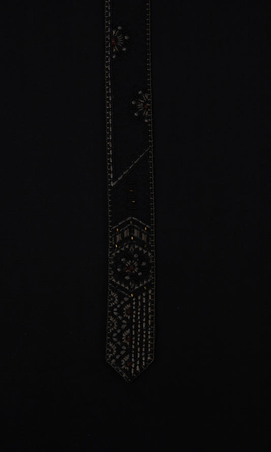 Hand-Made Embroidery (Black)